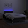 vidaXL &Kappa;&rho;&epsilon;&beta;ά&tau;&iota; Boxspring &mu;&epsilon; &Sigma;&tau;&rho;ώ&mu;&alpha; & LED &Mu;&alpha;ύ&rho;&omicron; 120x200 &epsilon;&kappa;. &Upsilon;&phi;&alpha;&sigma;&mu;ά&tau;&iota;&nu;&omicron;