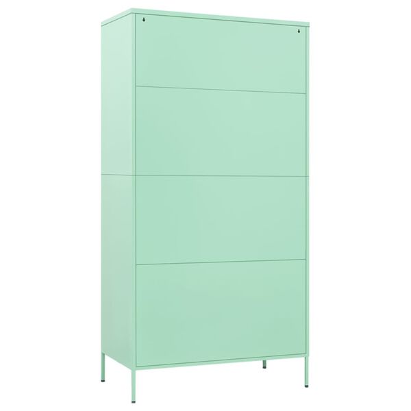 vidaXL Ντουλάπα Χρώμα Μέντα 90 x 50 x 180 εκ. από Ατσάλι