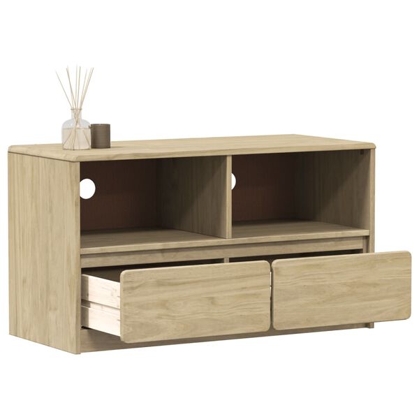 vidaXL Έπιπλο Τηλεόρασης SAUDA Χρώμα Δρυός 99x43x55 εκ. Μασίφ Πεύκο