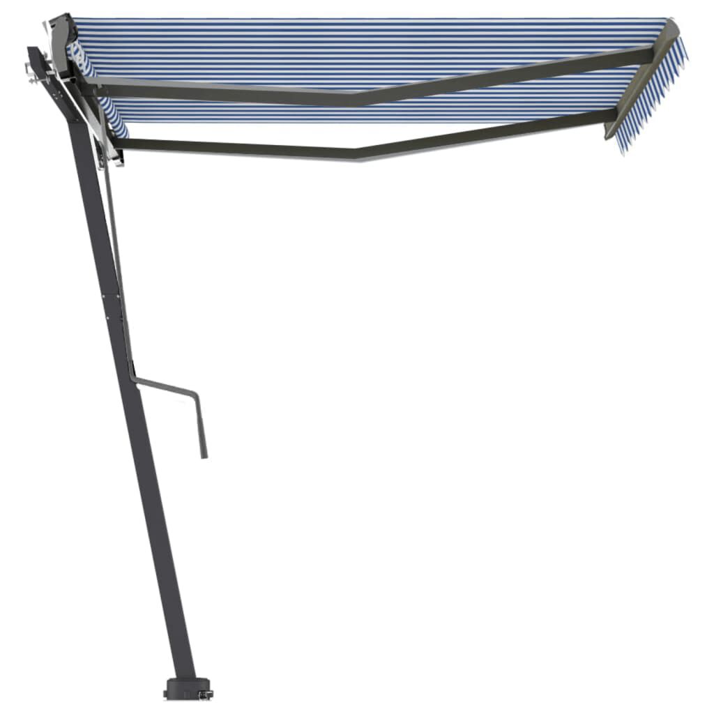 vidaXL Τέντα Αυτόματη Ανεξάρτητη Μπλε/Λευκό 350 x 250 εκ.