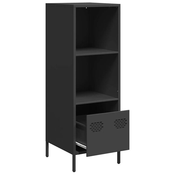 vidaXL Ντουλάπι Μαύρο 35x39x103,5 εκ. από Χάλυβα