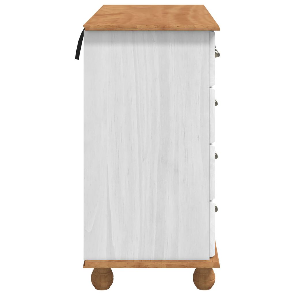 vidaXL Συρταριέρα 'ASKIM' Λευκή 91x40x79 cm Σταθερό Ξύλο Πεύκης