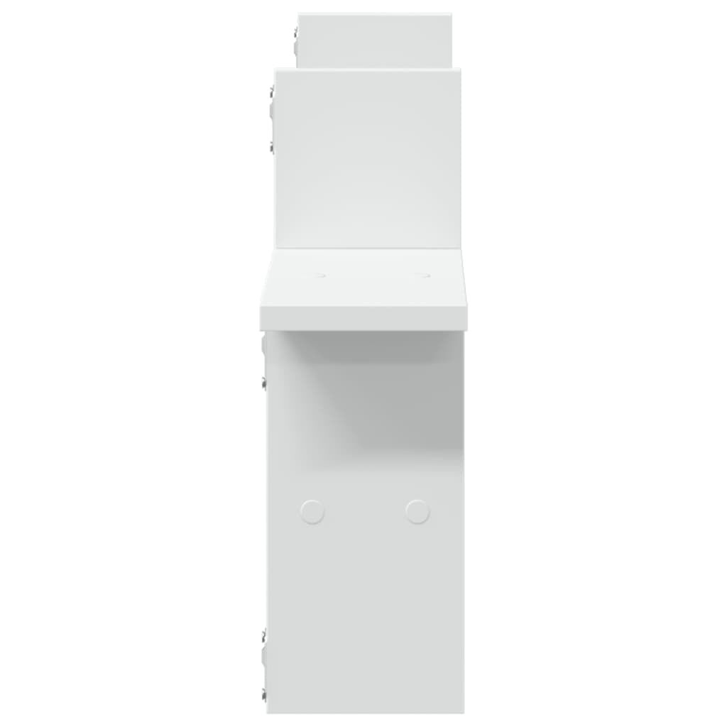 vidaXL Ραφιέρες Τοίχου 2 τεμ. Λευκές 38x12x38 εκ. από Επεξ. Ξύλο