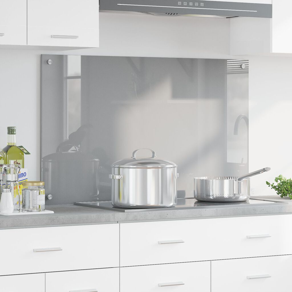 vidaXL Φωτιστικό Πίσω Παχύ σε Ανοιχτό Γκρι 100x60x0,6 εκ από Σκληρυμένο Γυαλί