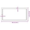 vidaXL Ράφι Τοίχου Σκούρο Καφέ 100x50x(2-4) εκ. Επεξ. Μασίφ Ξύλο Δρυός