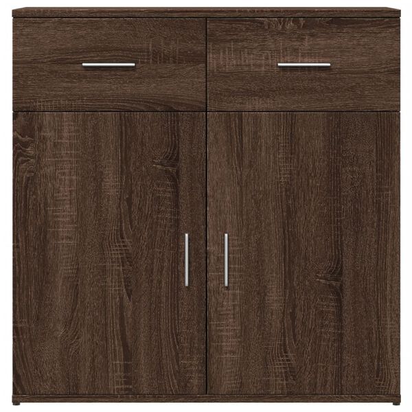 vidaXL Βοηθητικό Ντουλάπι Καφέ Δρυς 79x38x80εκ. από Επεξεργασμένο Ξύλο