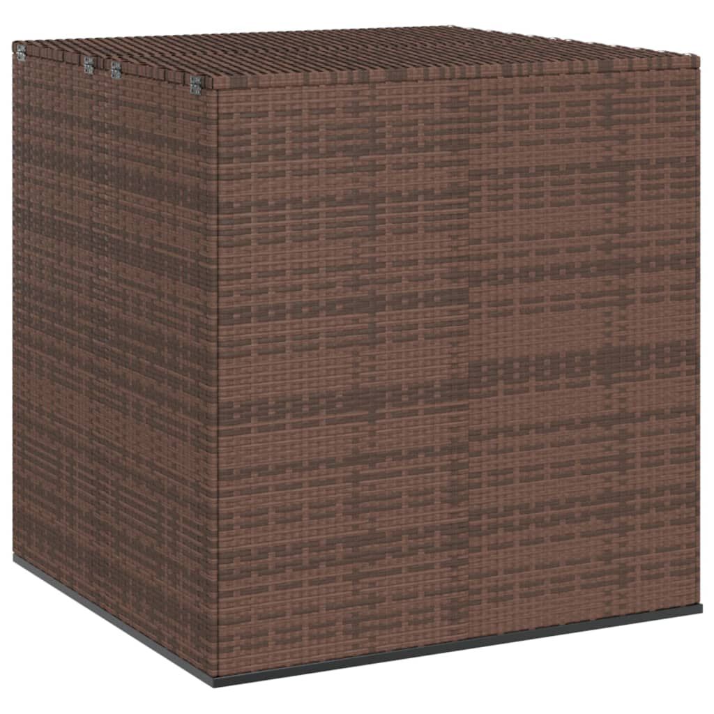 vidaXL Κουτί Μαξιλαριού Κήπου Καφέ 100x97,5x104 εκ. Ρατάν Πολυαιθ.