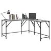 vidaXL Γραφείο Γκρι Sonoma 149x149x75 εκ. από Επεξεργασμένο Ξύλο