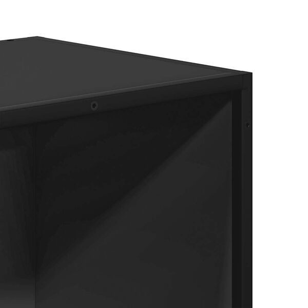 vidaXL Βιβλιοθήκη Μαύρο 33,5x33x107,5 εκ. από Επεξεργασμένο Ξύλο