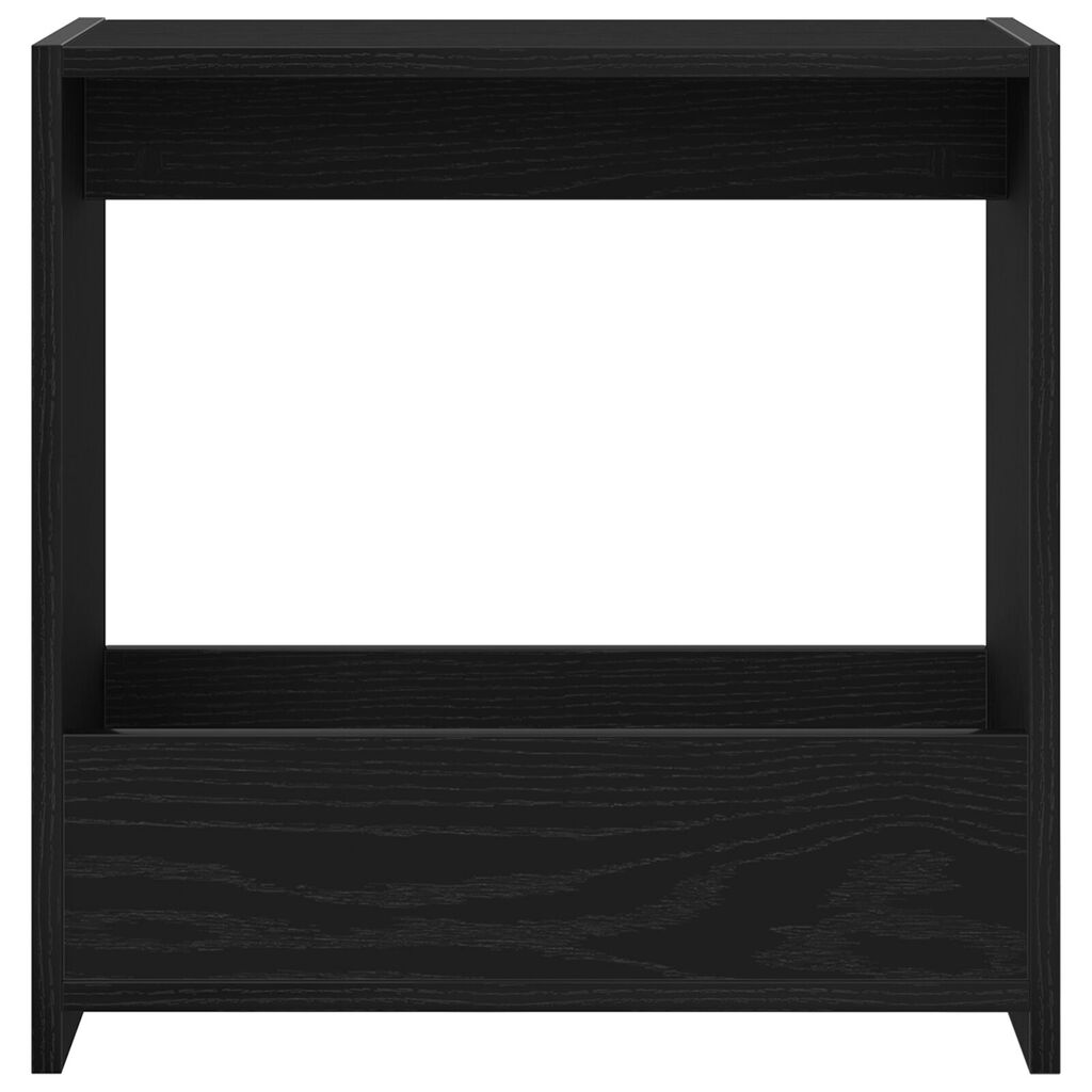 vidaXL Τραπέζι Δίπλα στον Καναπέ Μαύρο Δρύς 50x26x50 εκ Επεξεργασμένο Ξύλο
