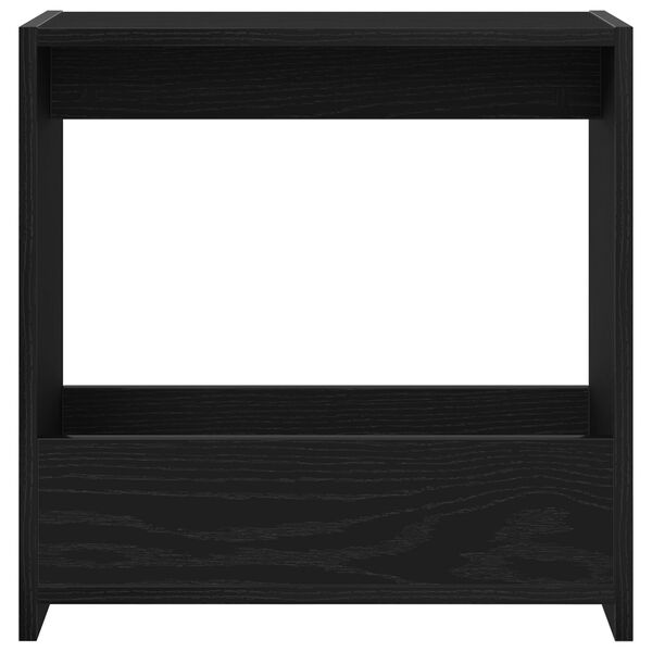 vidaXL Τραπέζι Δίπλα στον Καναπέ Μαύρο Δρύς 50x26x50 εκ Επεξεργασμένο Ξύλο