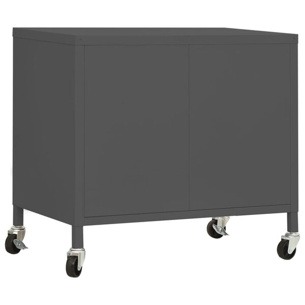 vidaXL Ντουλάπι Αποθήκευσης Ανθρακί 60 x 35 x 56 εκ. από Ατσάλι
