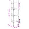 vidaXL Βιβλιοθήκη 4 Επιπέδων Γκρι Sonoma 35x30x138,5 εκ. Επεξεργ. Ξύλο