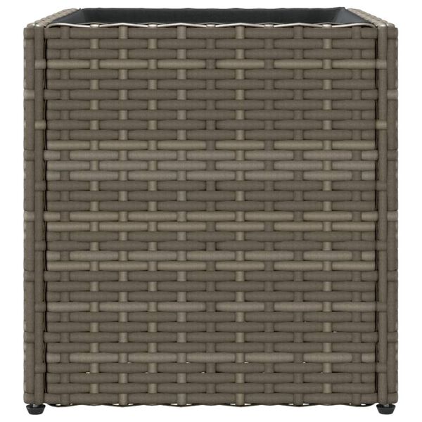 vidaXL Ζαρντινιέρα Κήπου Γκρι 36x30x32 εκ. από Συνθετικό Ρατάν