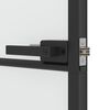 vidaXL Εσωτερική Πόρτα Μαύρη 76x201,5 εκ. Ψημένο Γυαλί και Αλουμίνιο