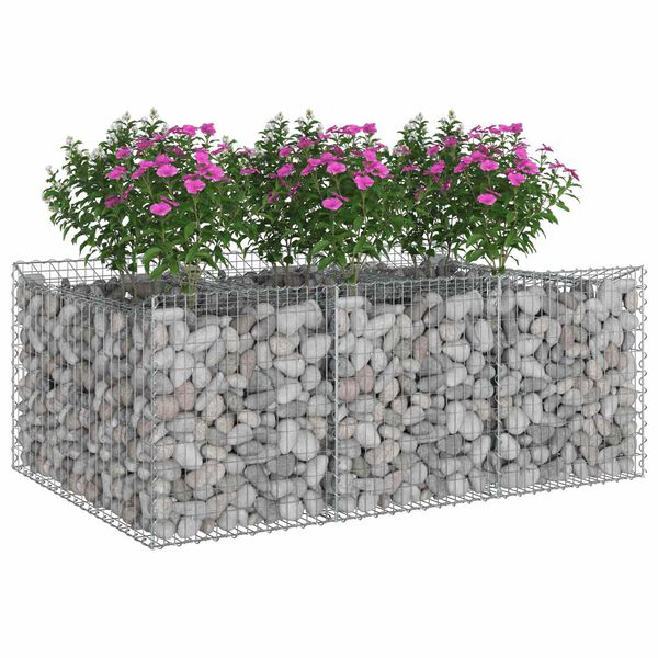 vidaXL &Alpha;&nu;&alpha;&sigma;&eta;&kappa;&omega;&mu;έ&nu;&omicron; &kappa;&rho;&epsilon;&beta;ά&tau;&iota; gabion &Alpha;&sigma;&eta;&mu;ί 150 x 100 x 60 &epsilon;&kappa;