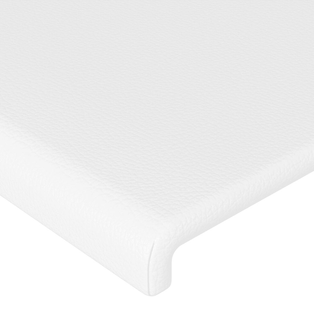 vidaXL Κρεβάτι Boxspring με Στρώμα Λευκό 160x200εκ.από Συνθετικό Δέρμα