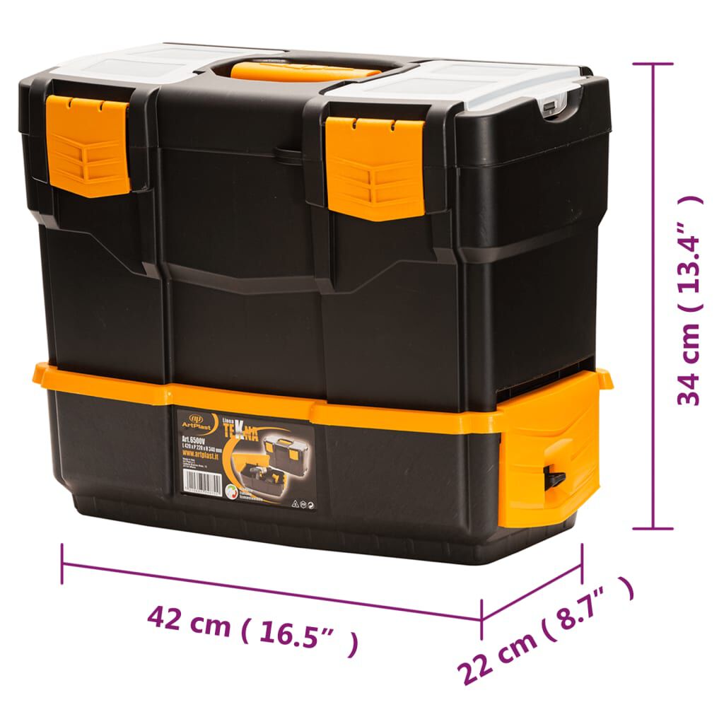 vidaXL Εργαλειοθήκη 420 x 220 x 340 χιλ. από Πολυπροπυλένιο