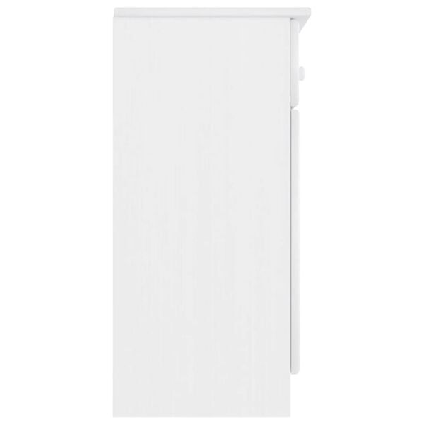 vidaXL Ντουλάπι ALTA Λευκό 112 x 35 x 73 εκ. από Μασίφ Ξύλο Πεύκου