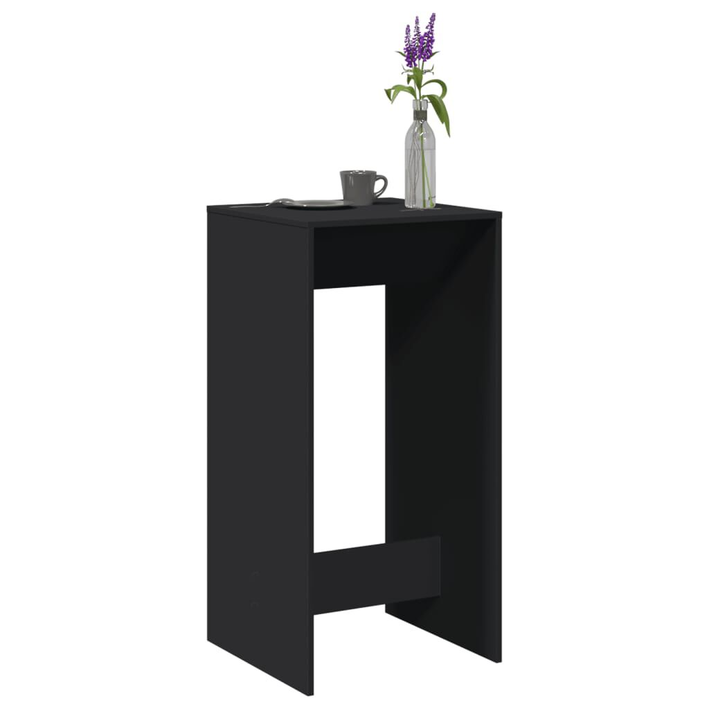 vidaXL Τραπέζι Μπαρ Μαύρο 51x50x103,5 εκ. Επεξ. Ξύλο