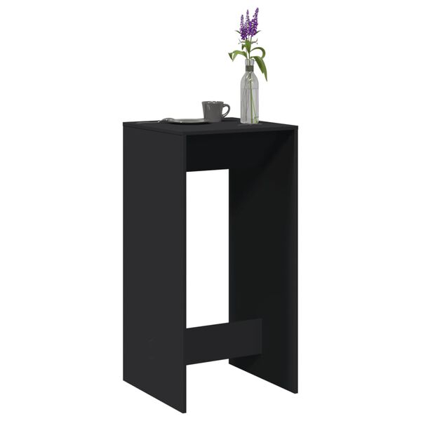 vidaXL Τραπέζι Μπαρ Μαύρο 51x50x103,5 εκ. Επεξ. Ξύλο