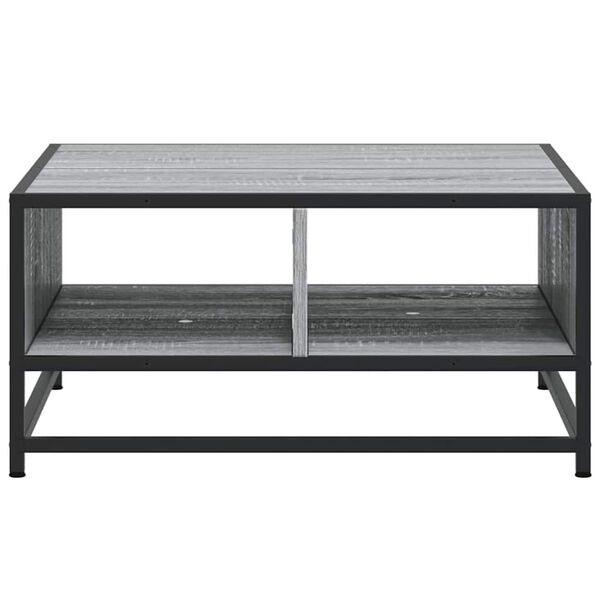 vidaXL Τραπεζάκι Σαλονιού Γκρι Sonoma 60,5x60,5x30εκ Επεξ.Ξύλο/Μέταλλο