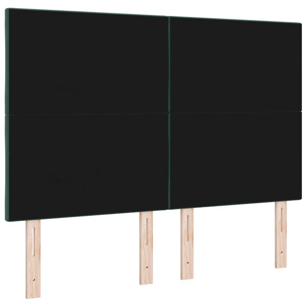 vidaXL LED Κεφαλάρι Σχεδίαση Διαμαντένιων Κύβων Σκούρο Πράσινο 144 εκ