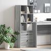 vidaXL Highboard με συρτάρι Γκρίζο Σονομα 45,5 x 34 x 127 εκ