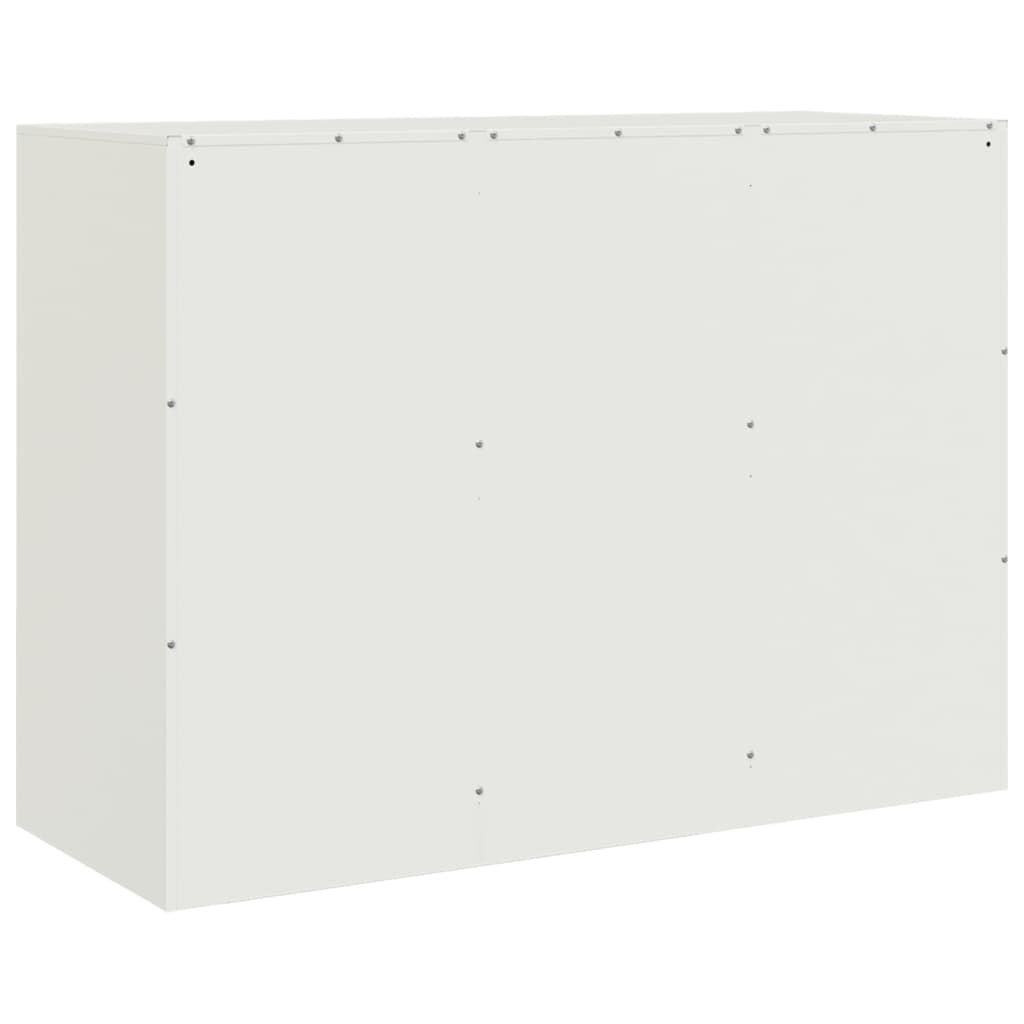 vidaXL Μπουφές Λευκός 99x39x73 εκ. από Ατσάλι