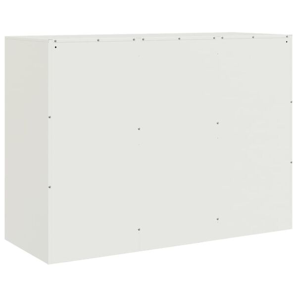 vidaXL Μπουφές Λευκός 99x39x73 εκ. από Ατσάλι
