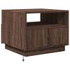 vidaXL Τραπεζάκι Σαλονιού με Φώτα LED Καφέ Δρυς 50x49x40 εκ.