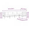 vidaXL Σαλόνι Κήπου Σετ 5 Τεμαχίων Καφέ Μασίφ Ξύλο Πεύκου με Μαξιλάρια