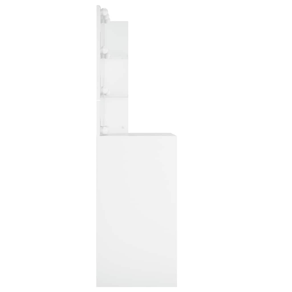 vidaXL Μπουντουάρ με LED Λευκό 60x40x140 εκ.