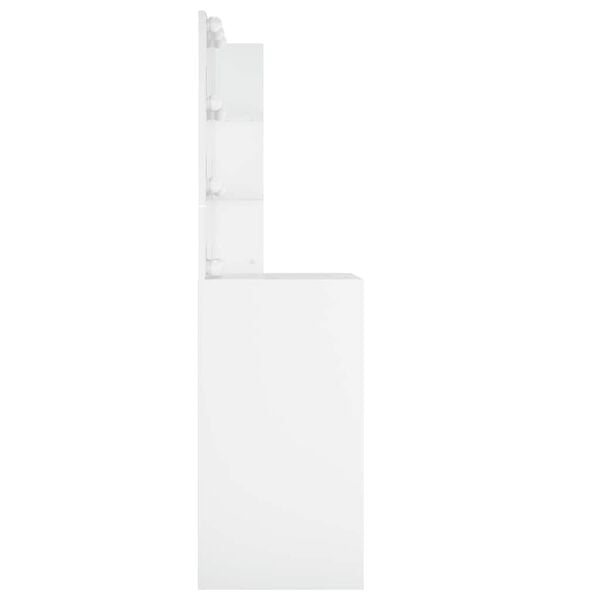 vidaXL Μπουντουάρ με LED Λευκό 60x40x140 εκ.