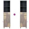 vidaXL Σετ Επίπλων Μπάνιου με συρτάρι 3 pcs Γκρι 62 x 33 x 58 εκ.