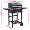 vidaXL Ψησταριά Κάρβουνου / BBQ Μαύρη με Κάτω Ράφι