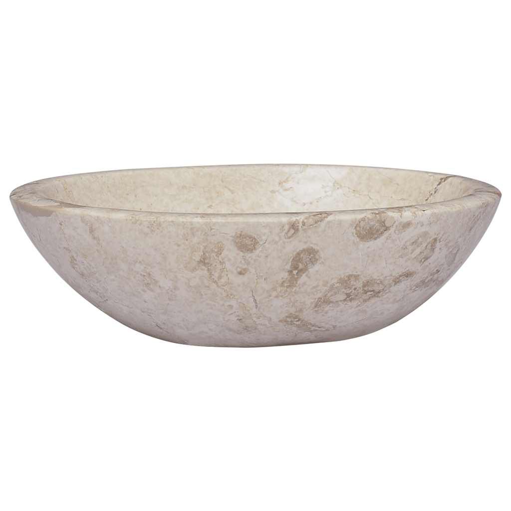 vidaXL Νιπτήρας Κρεμ 53 x 40 x 15 εκ. Μαρμάρινος