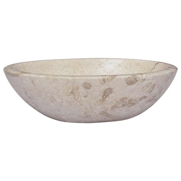 vidaXL Νιπτήρας Κρεμ 53 x 40 x 15 εκ. Μαρμάρινος