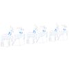 vidaXL LED Ρούντερ 6 pcs Λευκό ύφασμα