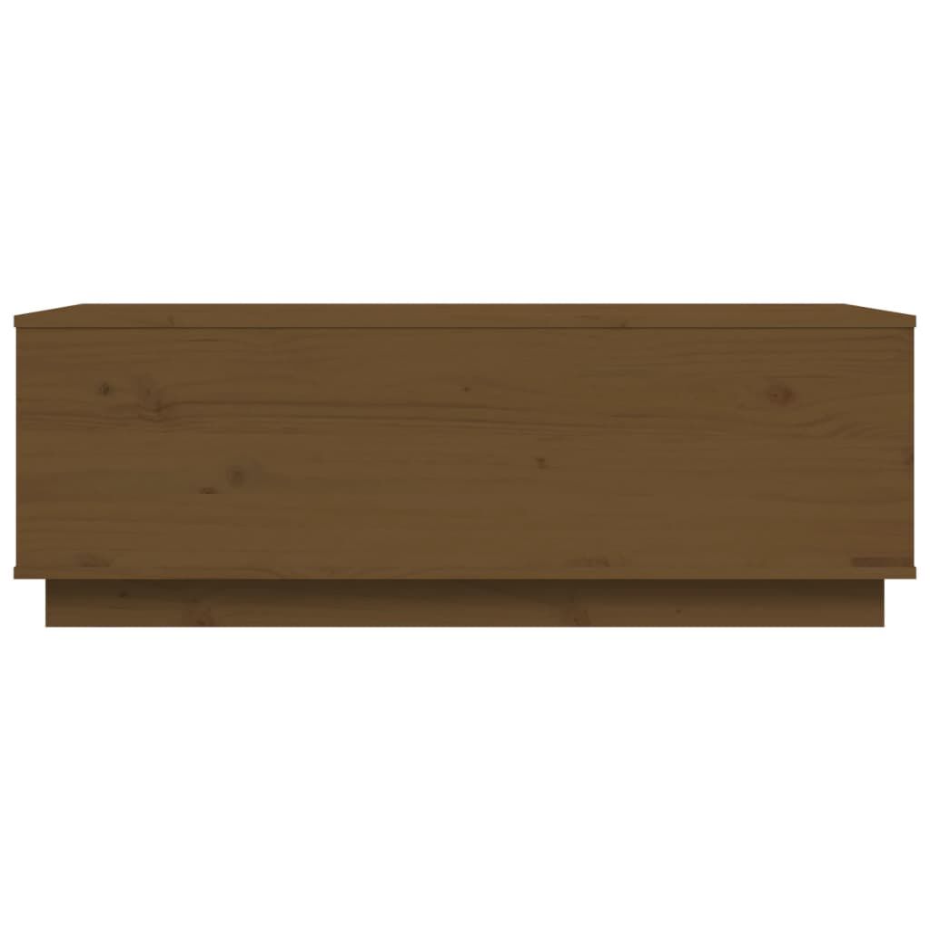 vidaXL Τραπεζάκι Σαλονιού Καφέ Μελί 100x50x35 εκ. Μασίφ Ξύλο Πεύκου
