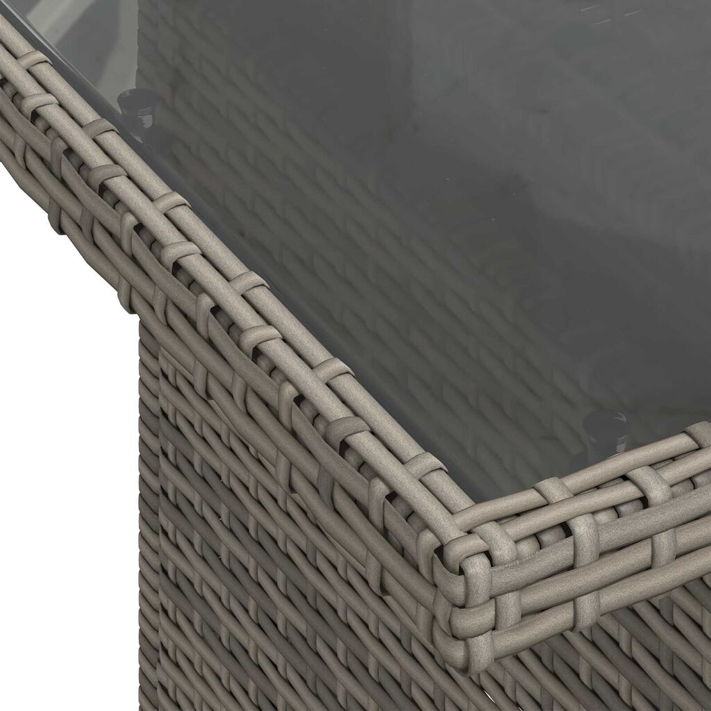 vidaXL Σετ Καναπέ Κήπου 7 pcs Γκρι 100 x 55 x 73 εκ Πολυ ράταν