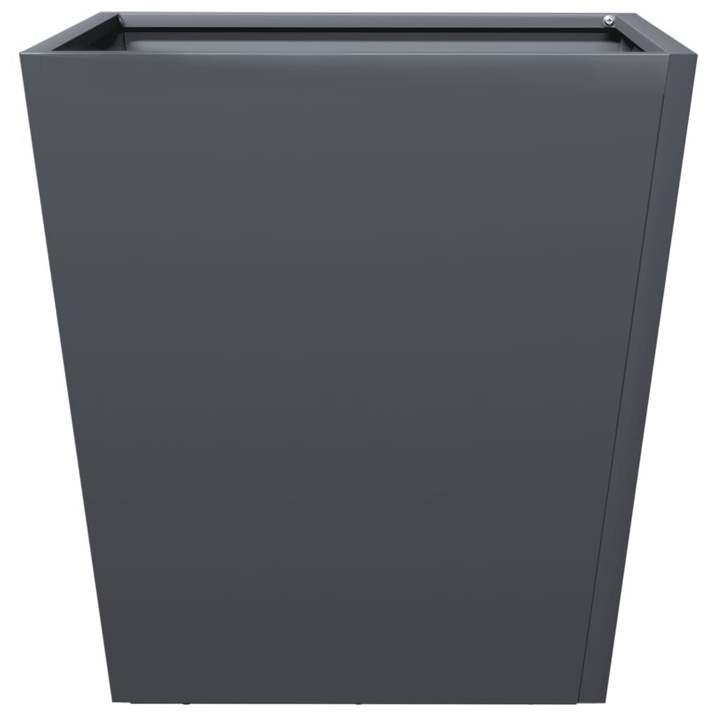 vidaXL Ζαρντινιέρες Κήπου 2 τεμ. Ανθρακί 40x40x40 εκ. από Ατσάλι