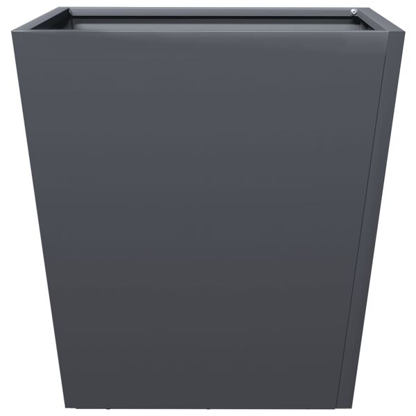 vidaXL Ζαρντινιέρες Κήπου 2 τεμ. Ανθρακί 40x40x40 εκ. από Ατσάλι