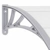 vidaXL Στέγαστρο Πόρτας Γκρι 240 x 100 εκ. Πολυανθρακικό
