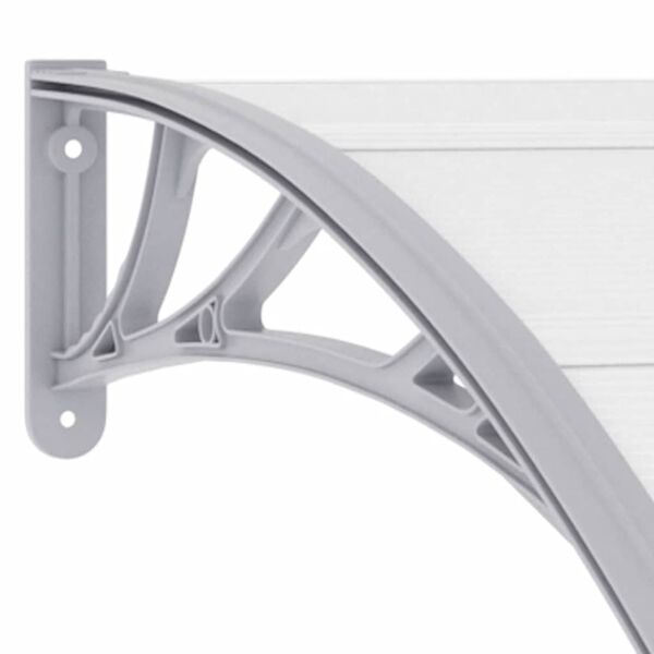 vidaXL Στέγαστρο Πόρτας Γκρι 240 x 100 εκ. Πολυανθρακικό