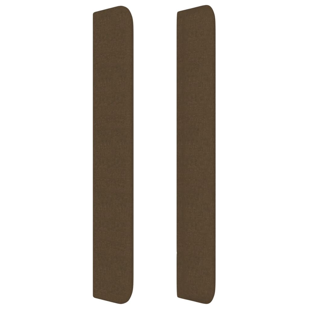 vidaXL Κεφαλάρι με Πτερύγια Σκούρο Καφέ 93x16x118/128 εκ.Υφασμάτινο