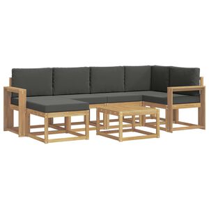 vidaXL &Sigma;&epsilon;&iota;&rho;ά &Kappa;&alpha;&nu;&alpha;&pi;έ &Epsilon;&xi;&omega;&tau;&epsilon;&rho;&iota;&kappa;&omicron;ύ &mu;&epsilon; &mu;&alpha;&xi;&iota;&lambda;ά&rho;&iota; 7 pcs Ά&sigma;&pi;&rho;&omicron; &kappa;&alpha;&iota; &Alpha;&nu;&theta;&rho;&alpha;&kappa;ί