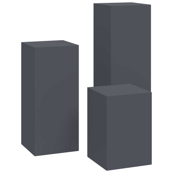 vidaXL Στήριξη φυτών 3 pcs Ανθρακί 24 x 24 x 75 εκ. Ατσάλι