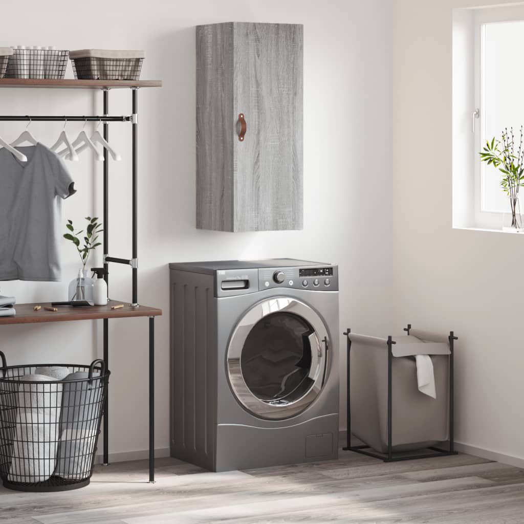 vidaXL Ντουλάπι Τοίχου Γκρι Sonoma 34,5 x 34 x 90 εκ.