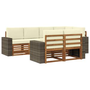 vidaXL &Sigma;&alpha;&lambda;&omicron;&nu;ά&kappa;&iota; &Gamma;&omega;&nu;&iota;&alpha;&kappa;&omicron;ύ &Kappa;&alpha;&nu;&alpha;&pi;έ &mu;&epsilon; &mu;&alpha;&xi;&iota;&lambda;ά&rho;&iota; 7 pcs &Phi;&upsilon;&sigma;&iota;&kappa;ό &kappa;&alpha;&iota; &Kappa;&rho;έ&mu;&alpha;